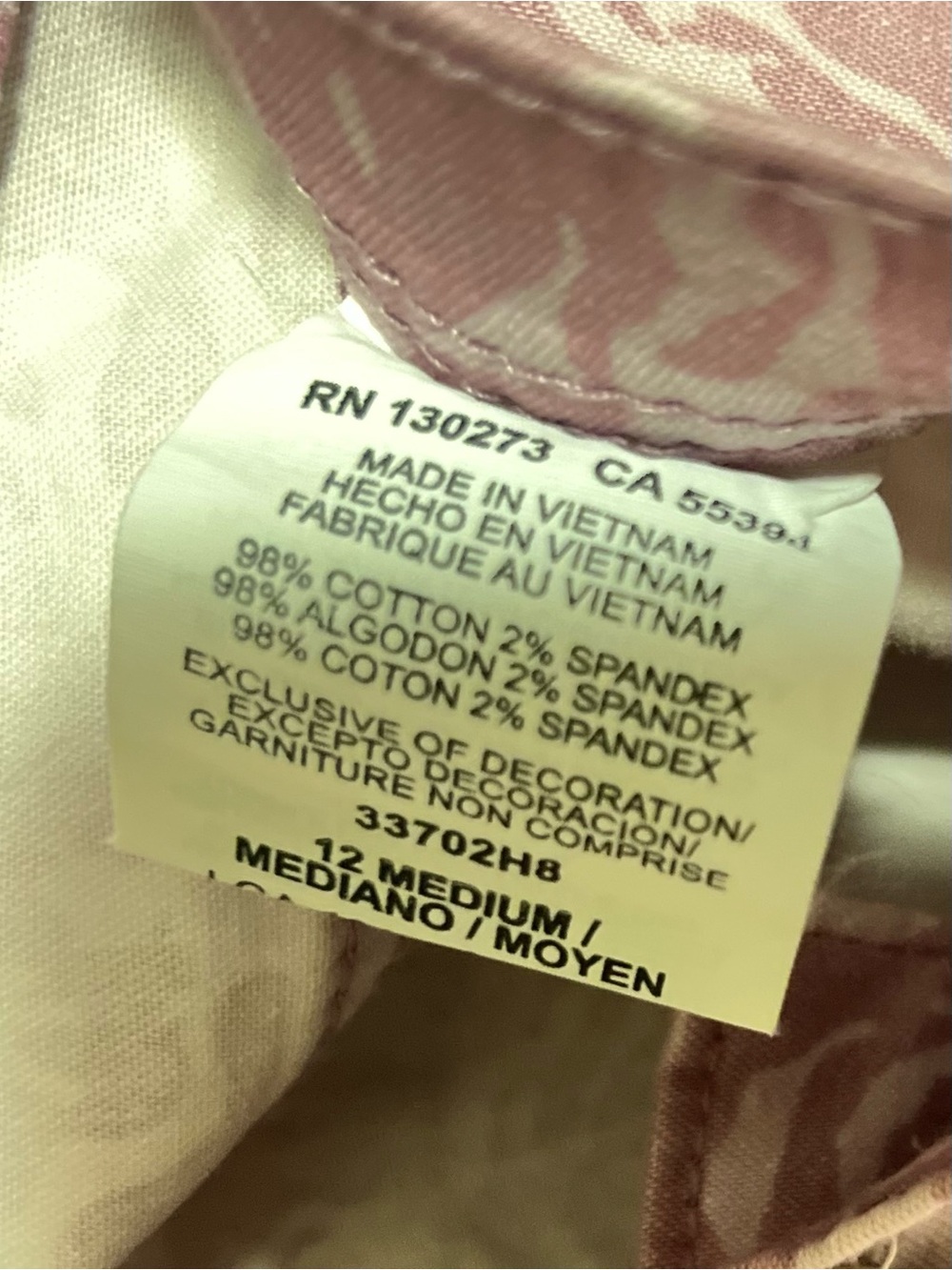 Lee Natural Fit Women’s Size 12 Medium Purple & Ivory Floral Jeans NWT - Picture 12 of 12